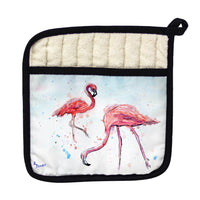 Funky Flamingos Pot Holder