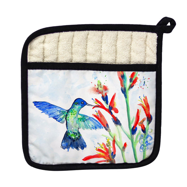 Hummingbird & Fire Plant Pot Holder