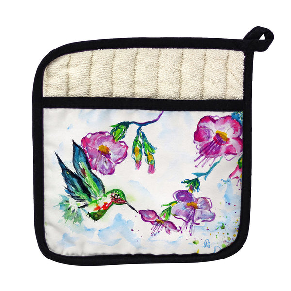 Feeding Hummingbird Pot Holder
