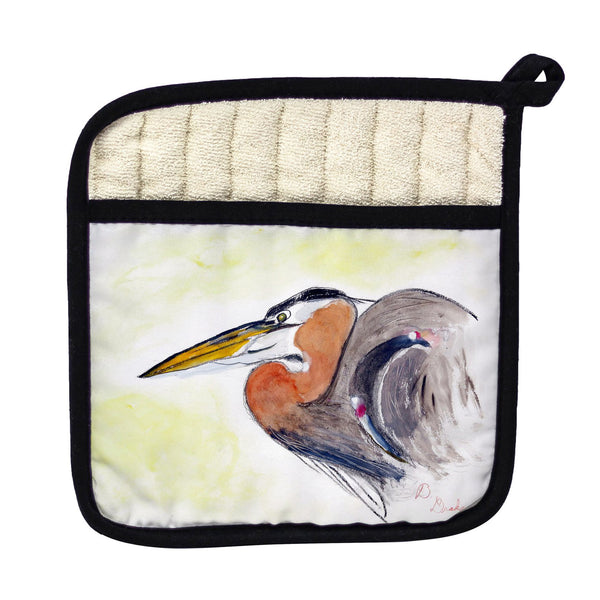 Heron Portrait Pot Holder