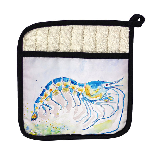 Blue Shrimp Pot Holder