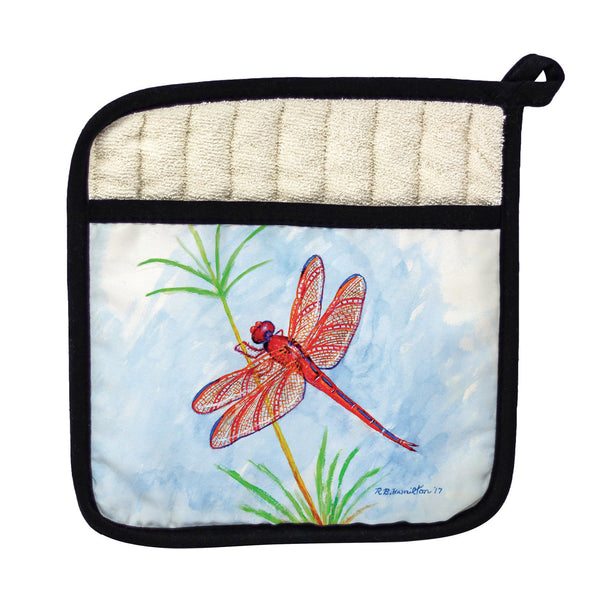 Red DragonFly Pot Holder