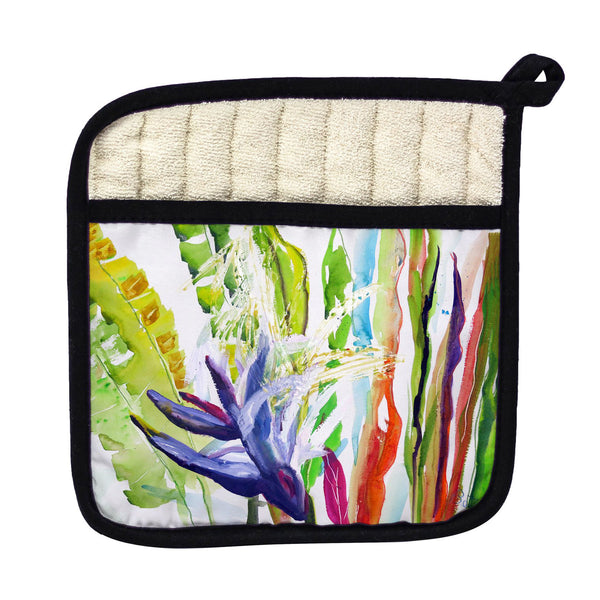 Abstract Bird of Paradise Pot Holder