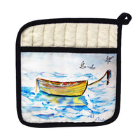 Yellow Row Boat Pot Holder