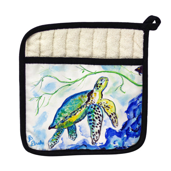 Yellow Sea Turtle Pot Holder