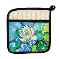 White Lily Pot Holder