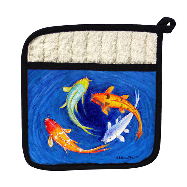 Swirling Koi Pot Holder