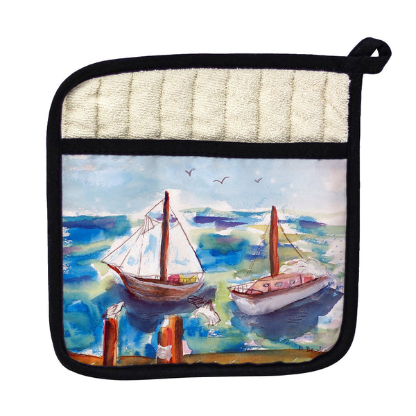 Two Sailboats Pot Holder