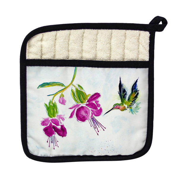 Purple Hummingbird Pot Holder