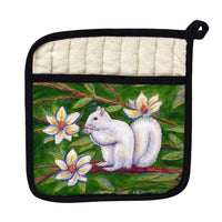 White Squirrel Pot Holder