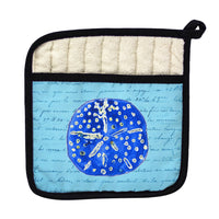 Blue Sand Dollar Pot Holder