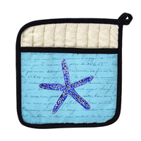 Blue Starfish Pot Holder