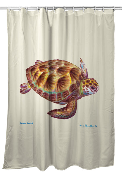 Green Sea Turtle Shower Curtain