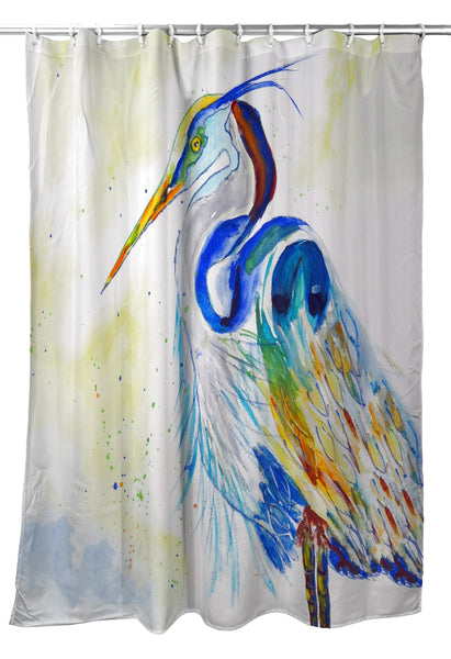 Watercolor Heron Shower Curtain