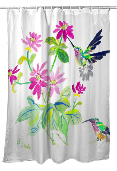 Ruby Throat Hummingbird Shower Curtain