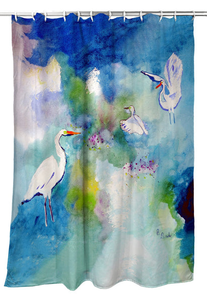Three Egrets Shower Curtain