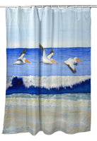 Skimming the Surf Shower Curtain