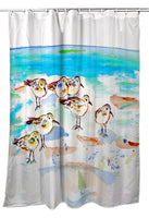 Seven Sanderlings Shower Curtain