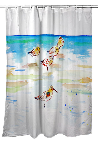 Five Sanderlings Shower Curtain