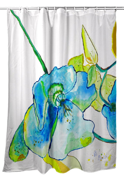 Blue Hibiscus Shower Curtain