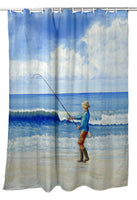 Surf Fishing Shower Curtain