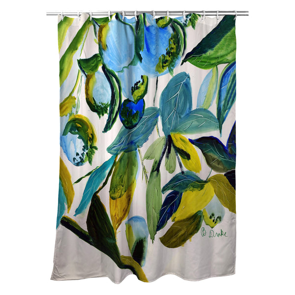 Betsy's Blue Berries Shower Curtain