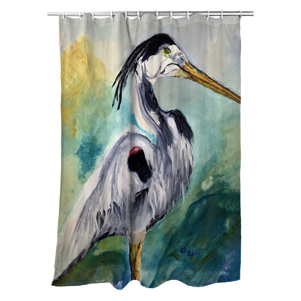 Betsy's Blue Heron Shower Curtain