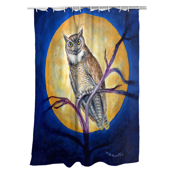 Owl in Moon Shower Curtain