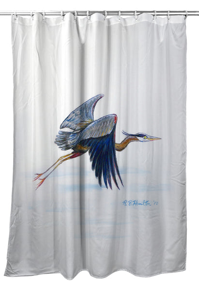 Eddie's Blue Heron Shower Curtain