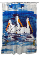 Three Pelicans Shower Curtain