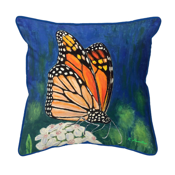 Monarch & Flower Pillow