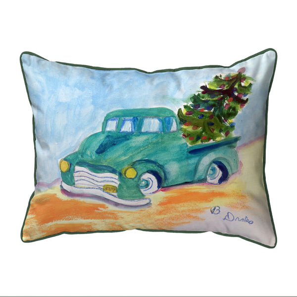 Green Truck Pillow
