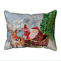 Reindeer & Santa Pillow