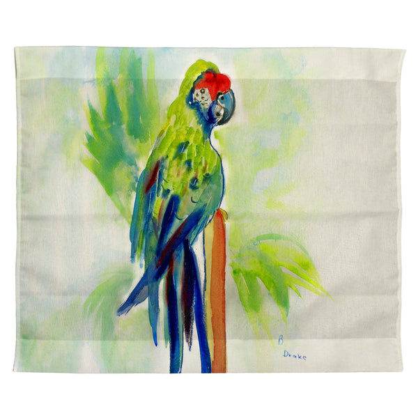 Green Parrot Outdoor Wall Hanging 24x30