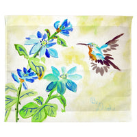 Aqua Hummingbird Wall Hanging 24x30