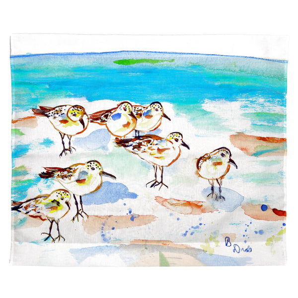 Seven Sanderlings Outdoor Wall Hanging 24x30