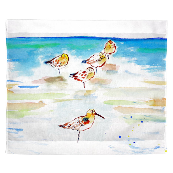 Five Sanderlings Outdoor Wall Hanging 24x30