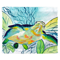 Smiling Sea Turtle Outdoor Wall Hanging 24x30