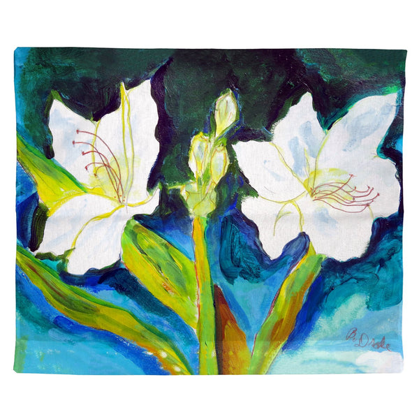 White Lilies Outdoor Wall Hanging 24x30