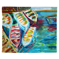 Six Rowboats Outdoor Wall Hanging 24x30