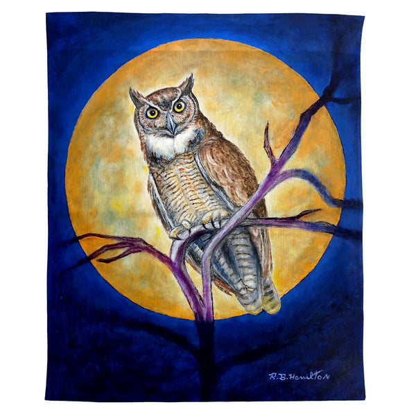 Owl in Moon Wall Hanging 24x30