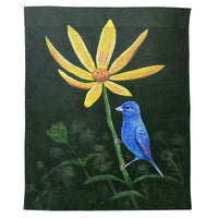 Indigo Bunting Outdoor Wall Hanging 24x30