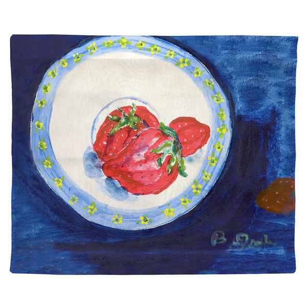 Strawberry Plate Outdoor Wall Hanging 24x30