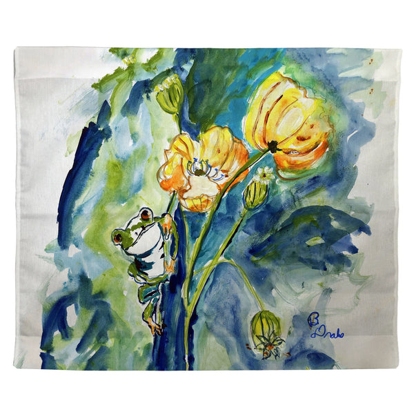 Frog & Flowers Outdoor Wall Hanging 24x30