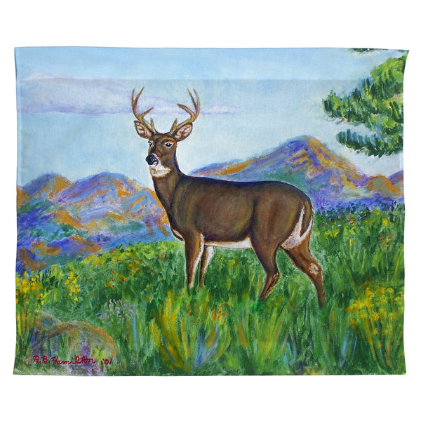 Deer in Mountains Outdoor Wall Hanging 24x30