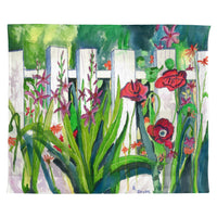 Fence & Flowers Outdoor Wall Hanging 24x30