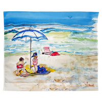 Children At The Beach Outdoor Wall Hanging 24x30