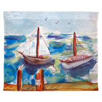 Two Sailboats Outdoor Wall Hanging 24x30