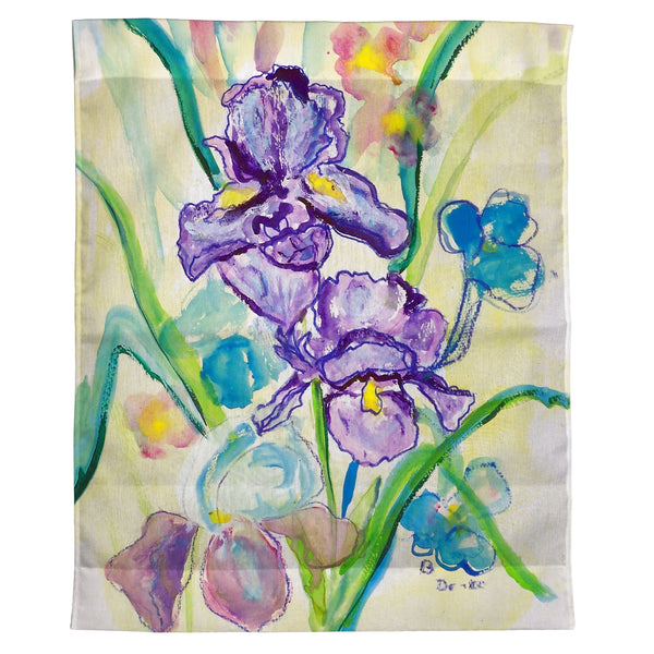 Two Irises Outdoor Wall Hanging 24x30