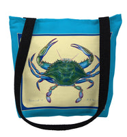 Female Blue Crab Border Tote Bag